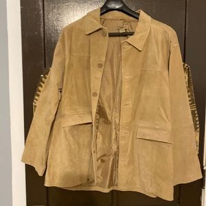 Ruff Hewn mens suede jacket, new size xxl , Tan